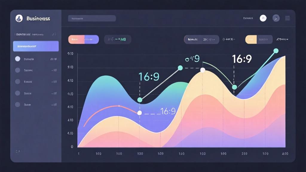 Abstract data visualization showing growth curves and breakpoints, soft gradient colors, modern business dashboard style, mathematical concept illustration high quality illustration, detailed, 16:9
